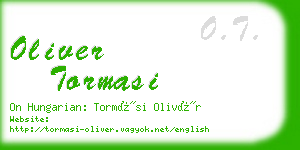 oliver tormasi business card